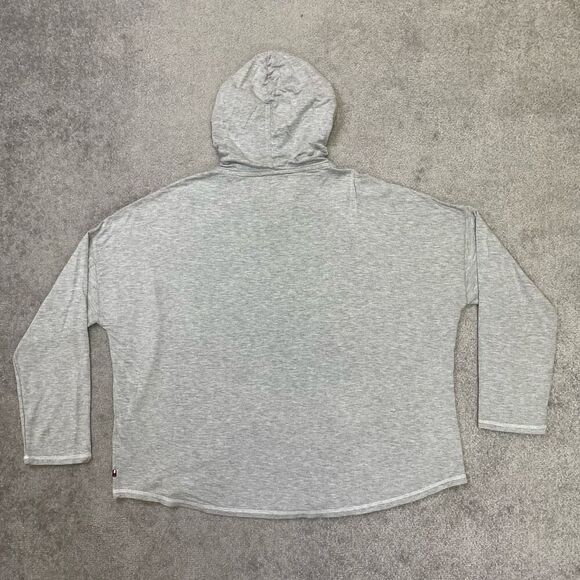 Tommy Hilfiger Womens Full Zip Embroidered Heart Logo Hoodie Gray XXL NWOT - Picture 4 of 6